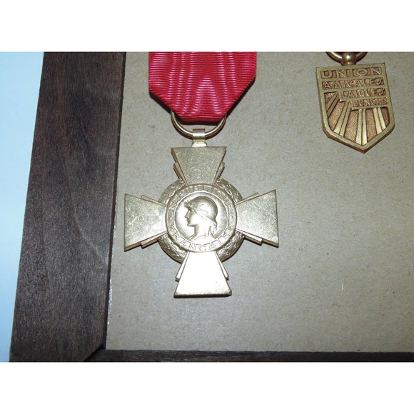 Collection 4 pc Croix Du Combattant Union Amicale Laïque du French France Medal - Picture 2 of 6
